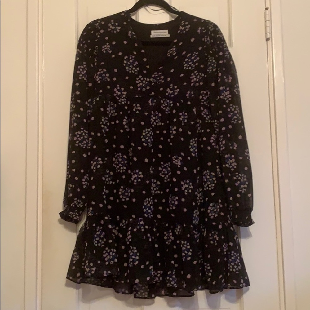 Black patterned urban outfitters dress
